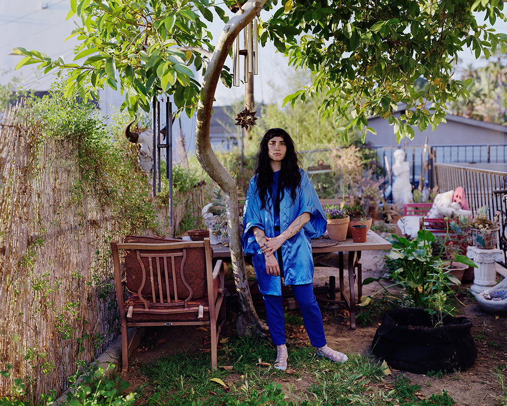 Paige Emery in garden